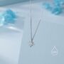 Tiny Starburst Pendant Necklace In Sterling Silver, thumbnail 3 of 12