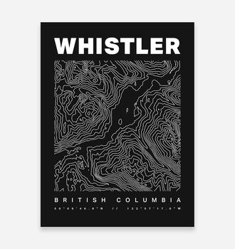 Whistler Blackcomb Contours Art Print, 5 of 6