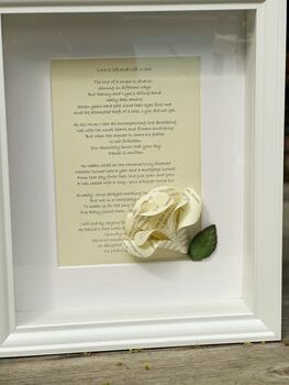 Literary 1st Anniversary Personalised Rose In Frame, 5 of 6