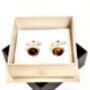 Silver And Tigers Eye Cufflinks, thumbnail 5 of 6