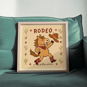 Rodeo Horse Print, Cowboy Horse, Western Nursery Print, 11 of 11