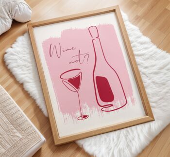 Wine Not Wall Art Print Kitchen Disco, 4 of 6