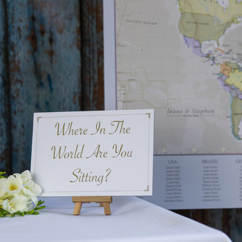 Classic World Map Wedding Table Plan, 2 of 5