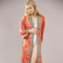 Parisian Rouge Long Dressing Gown Organic Cotton, thumbnail 8 of 9