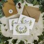 Olive Floral Thank You Cards And Envelopes, thumbnail 2 of 5