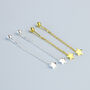Sterling Silver Screw Back Star Threader Earrings, thumbnail 4 of 8