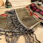 Handwoven Boho Recycled Cotton Blanket Scarf, thumbnail 6 of 9