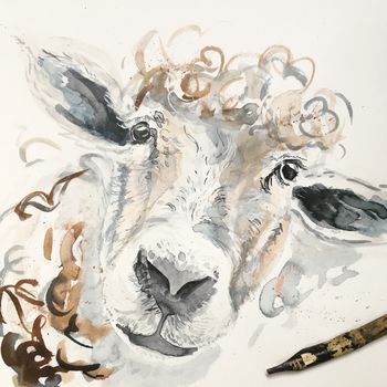 Inky Sheep Illustration Print, 6 of 12