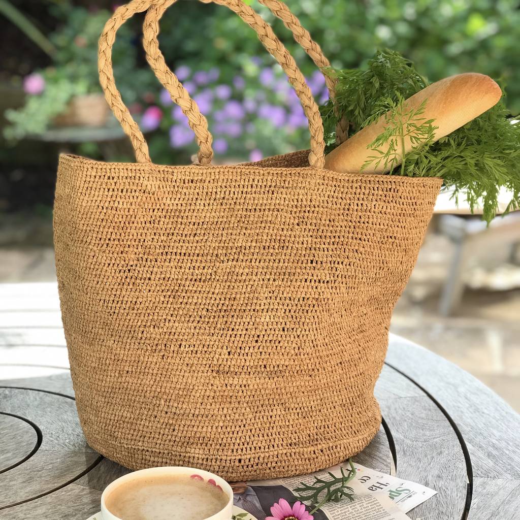 Handwoven Straw Tote Bag By Asunsti