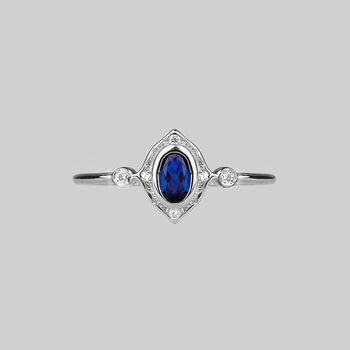 Detailed Royal Blue Quartz Ring, 6 of 7