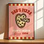 Personalised Dad's Pizza Illustrated Giclee Print, thumbnail 1 of 6