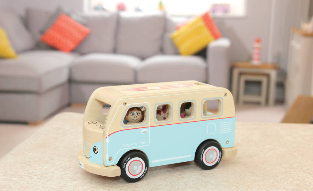 Classic Iconic Camper Van Wooden Toy By Jammtoys Quality Wooden Toys