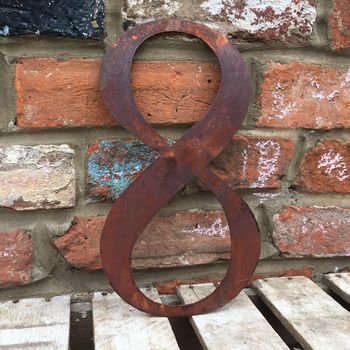 Large Rusted Metal House Numbers, 10 of 11