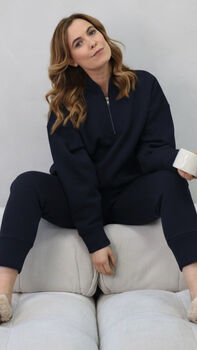 Margot Sweatshirt In Navy Blue, 3 of 7