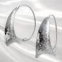Textured Wedge Earrings In Sterling Silver, thumbnail 9 of 11