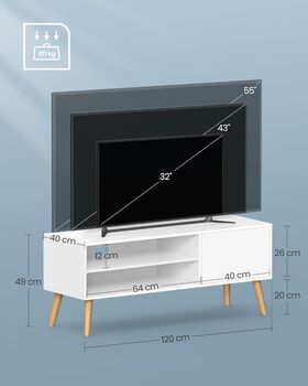 Wide Tv Stand Cabinet For Entertainment Setup, 7 of 11