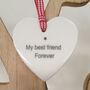 Best Friend Forever Ceramic Hanging Heart, thumbnail 1 of 3