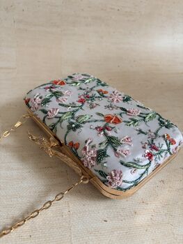 Floral Bird Clasp Clutch Bag, 4 of 12