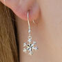 Sterling Silver Snowflake Earrings, thumbnail 1 of 6