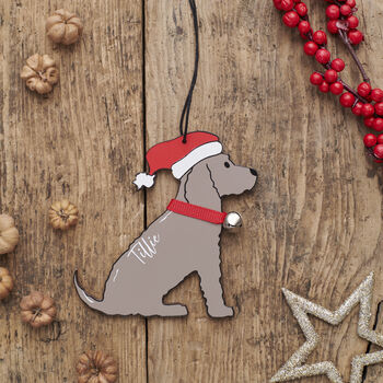 Chocolate Cocker Spaniel Dog Christmas Decoration Personalisation Available, 2 of 4