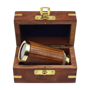 Personalised The Westminster Brass And Wood Telescope, 3 of 8