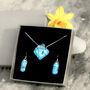 Turquoise Diamond Shaped Fused Glass Necklace, thumbnail 3 of 9