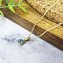 Mini Round Aquamarine March Birthstone Pendant Necklace, thumbnail 1 of 3