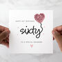 Personalised Crochet Heart 60th Birthday Card, thumbnail 2 of 5