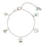 Peace Love And Freedom Sterling Silver / Gold Vermeil Charm Bracelet, thumbnail 3 of 8