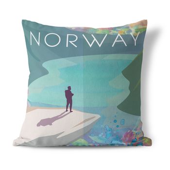 Norway Travel Themed Cushion, 2 of 2