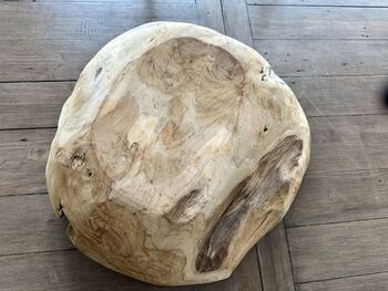 Heavy Large 50cm Teak Root Wooden Heavy Fruit And Nut Bowl 6kg, 11 of 12