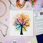 Watercolour Tree Cross Stitch Kit, thumbnail 2 of 10