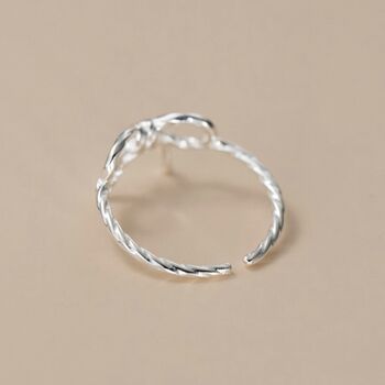 Adjustable Sterling Silver Bow Ring, 3 of 5