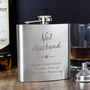 Personalised Number One Engraved Stainless Steel Hip Flask, thumbnail 4 of 6