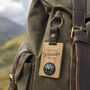 Great Plains 'Not All Who Wander…' Oak Compass Keyring, thumbnail 1 of 2
