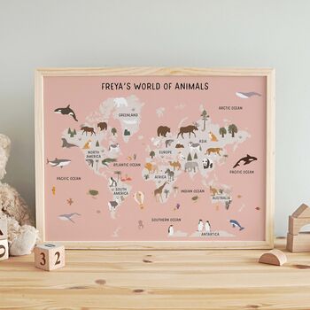 Personalised Animal World Map Print, 2 of 6
