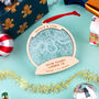 Where It All Began Snow Globe Map Christmas Bauble, thumbnail 1 of 5