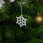 Porcelain Snowflake Christmas Decoration, thumbnail 8 of 12