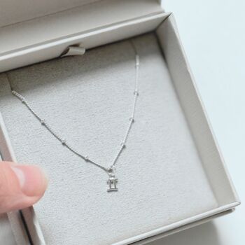 Sterling Silver Mini Zodiac Pendant Necklace, 2 of 6