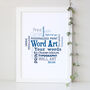 Personalised 90th Birthday Word Art Gift For Him, thumbnail 1 of 6