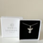 Sterling Silver Filigree Angel Pendant Necklace, thumbnail 6 of 9