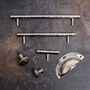 Solid Brass Nickel Hammered Cabinet Pull Handles, thumbnail 6 of 12