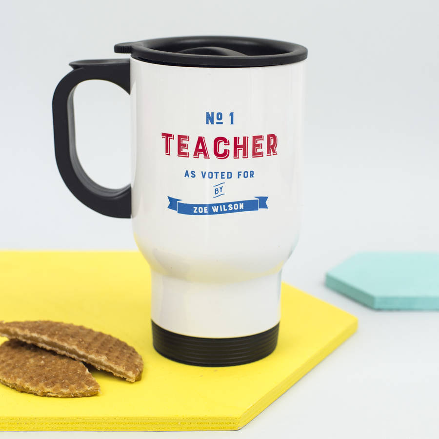 travel mug personalised teacher