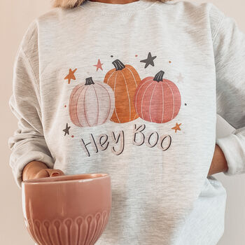 Hey Boo Adult Pumpkin Jumper, 3 of 5