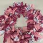 Handmade Pink Velvet Wreath, thumbnail 3 of 6