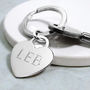 Personalised Sterling Silver Heart Keyring, thumbnail 2 of 4