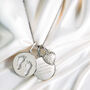 Personalised Silver Footprints And Cz Heart Necklace, thumbnail 3 of 5