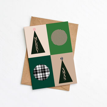 Festive Grid Christmas Card, 2 of 2