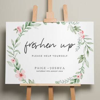 Floral Wedding Dancing Feet Sign 'Paige', 3 of 8