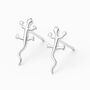 Sterling Silver Gecko Stud Earrings – 15mm X 8mm, thumbnail 8 of 8